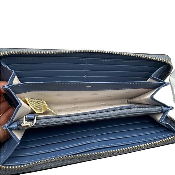 KATE SPADE New York Blue and light Blue Cameron LG Zip Around Wallet - Picture 5 of 10